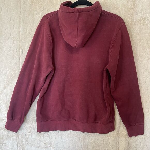 Stussy No. 4 Pullover Hoodie Y2K Burgundy Sz M Made In USA Please Read - Picture 13 of 14
